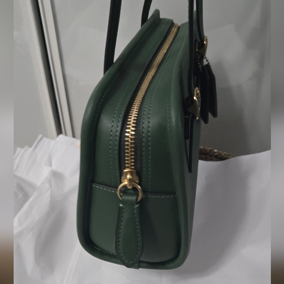 Coach Swing Zip bag shoulder bag hunter green brass 1998 re edition - Picture 6 of 10
